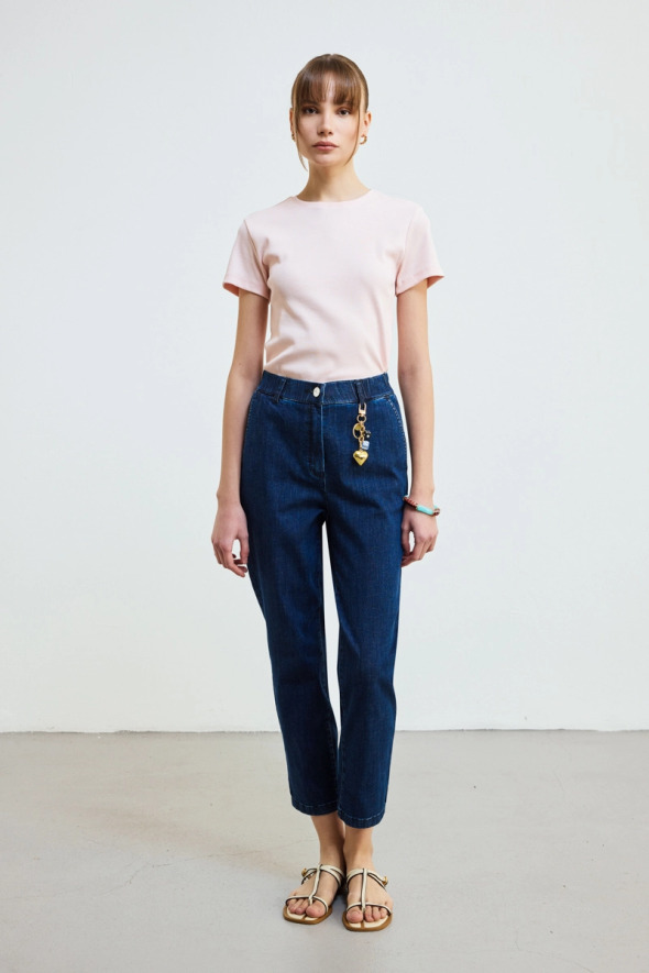 Mom Jean Pants - Blue - 2