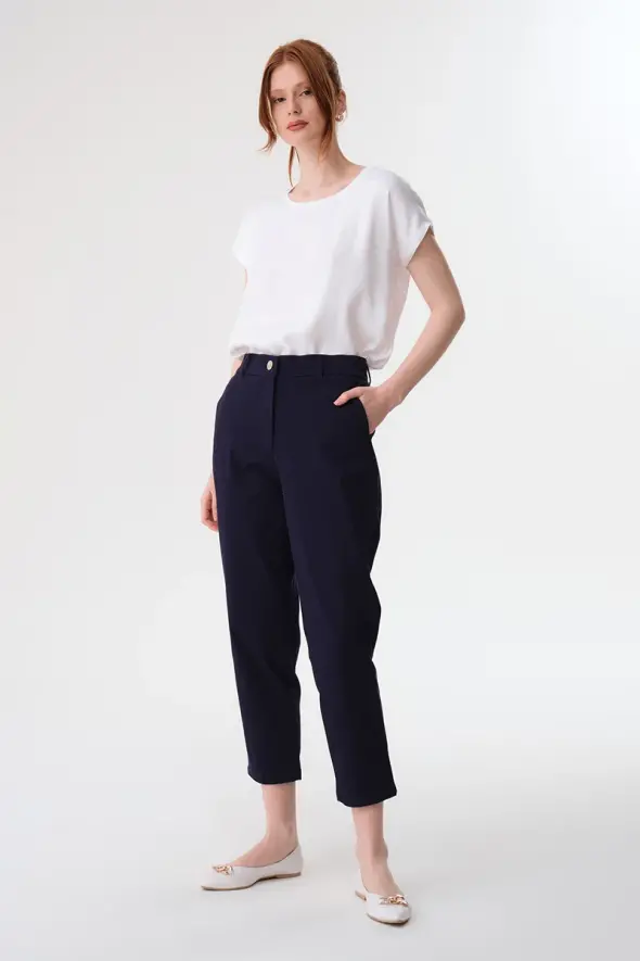 Mom Jeans - Navy Blue - 2