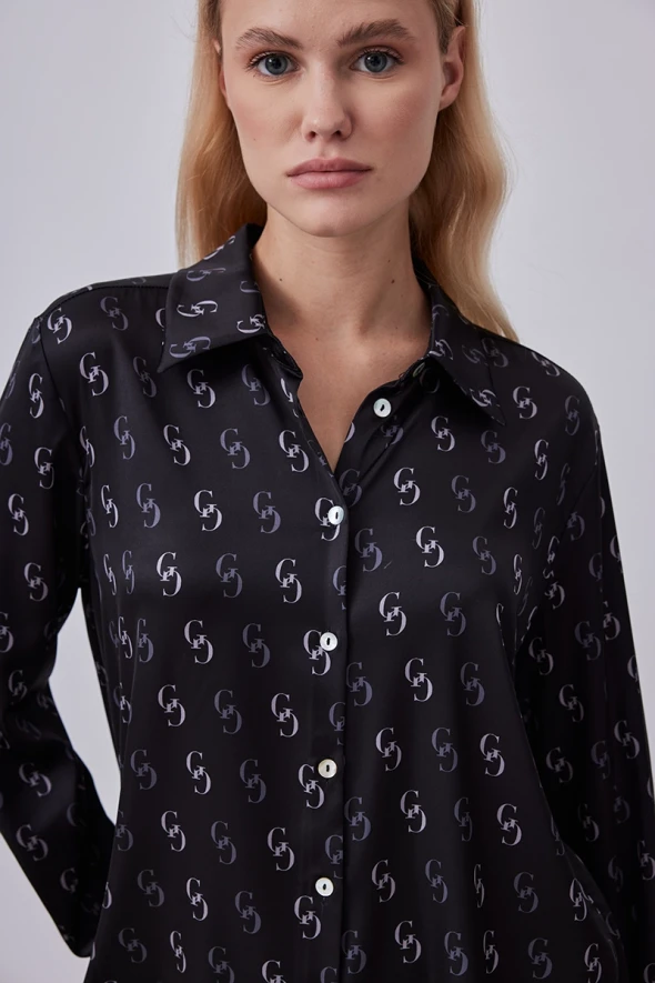 Monogram Shirt - Black - 3