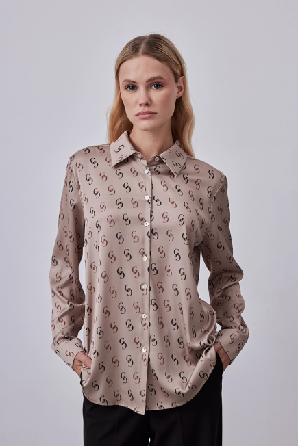 Monogram Shirt - Brown Brown