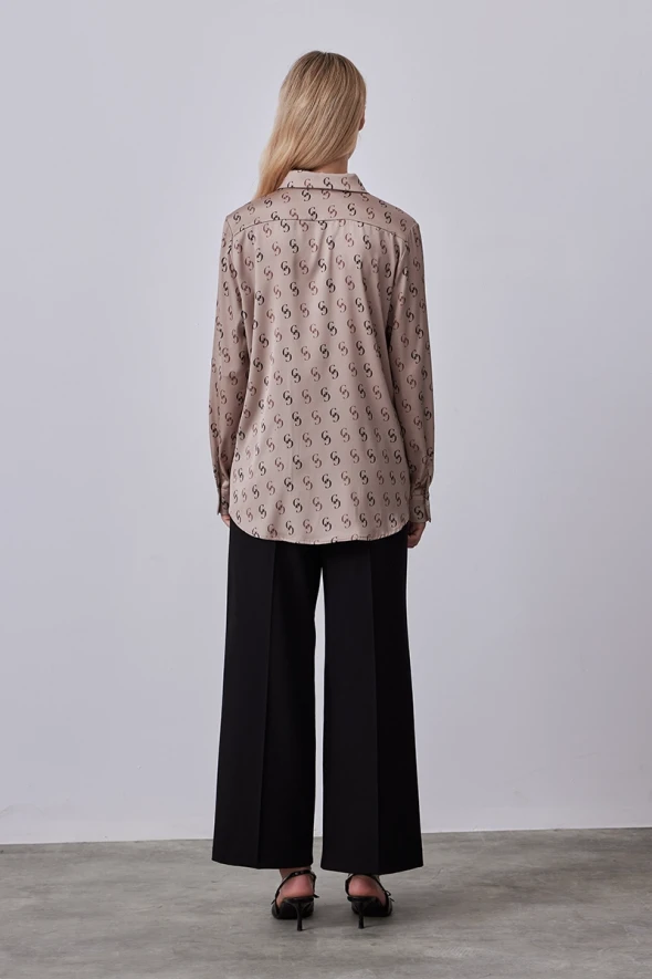 Monogram Shirt - Brown - 4