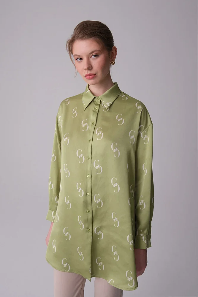 Monogram Shirt - Pistachio Green