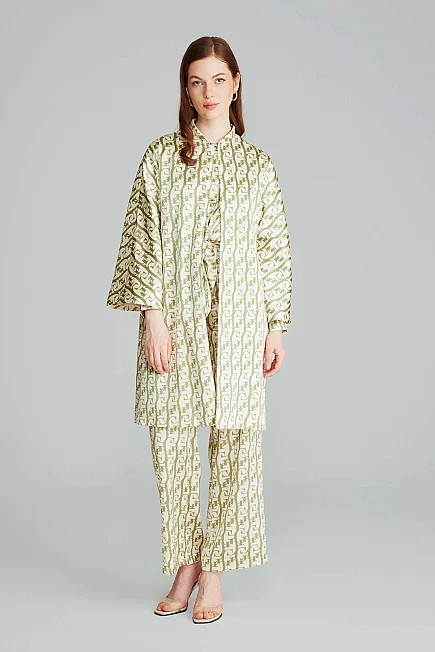 Monogram Trousers - Green - 5