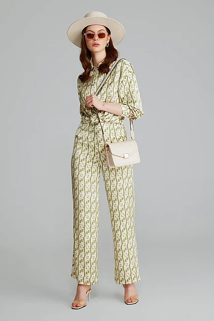 Monogram Trousers - Green
