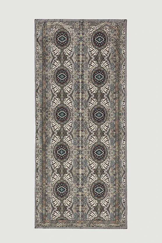 Mosaic Print Ethnic Shawl - Green - Gusto