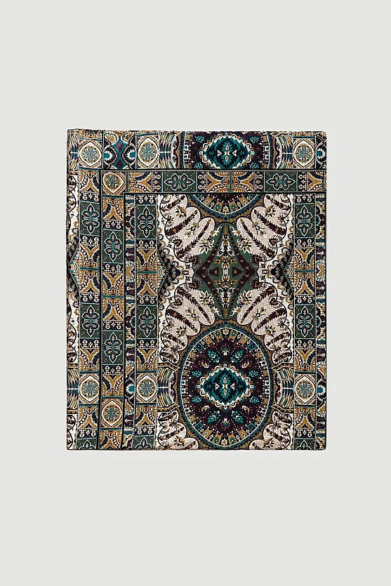 Mosaic Print Ethnic Shawl - Green - 2