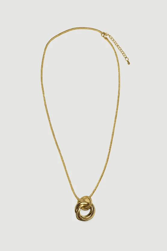 Multi-Hoop Design Necklace - Gold - Gusto