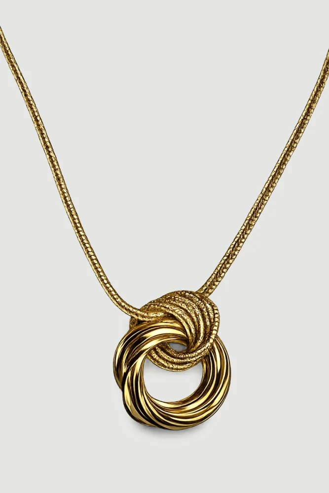 Multi-Hoop Design Necklace - Gold - Gusto (1)