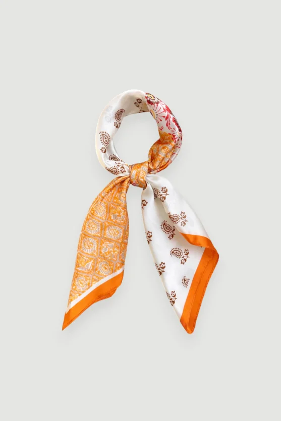 Multi-Patterned Scarf - Orange - 1