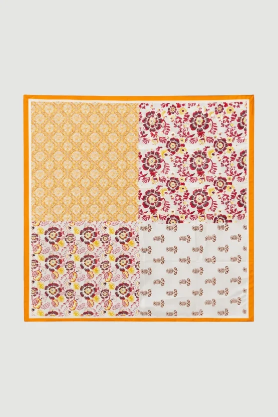 Multi-Patterned Scarf - Orange - 2