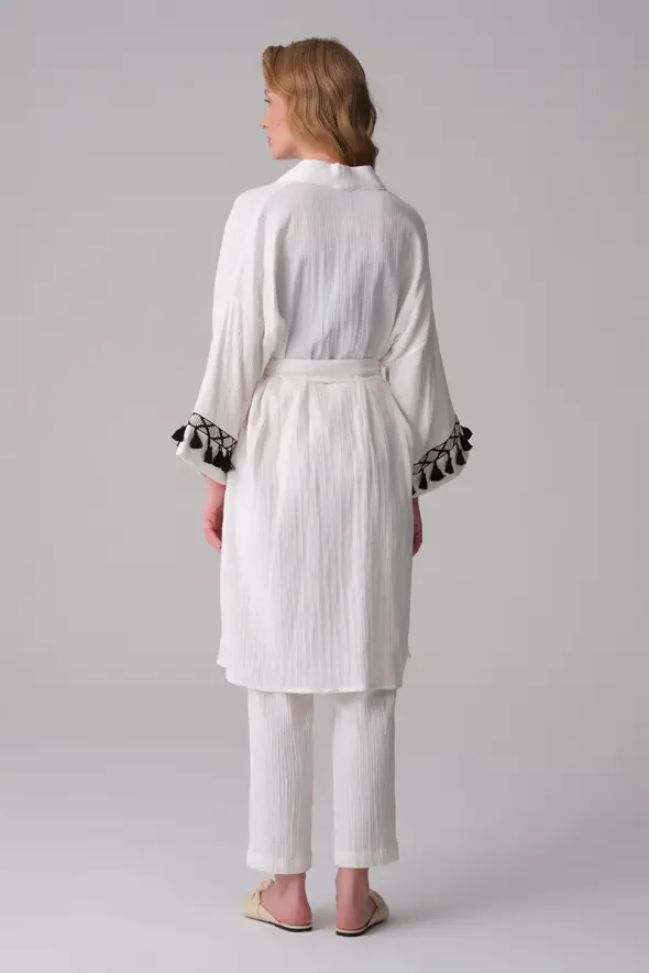 Muslin Kimono - White - 9