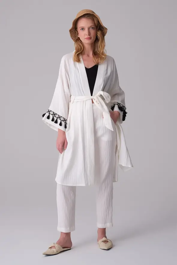 Muslin Kimono - White - 2