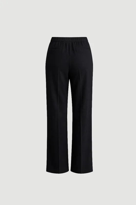 Palazzo Fabric Pants Black - 7