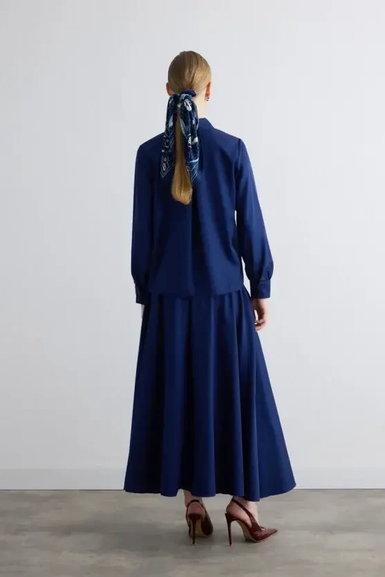 Parachute Fabric Shirt - Navy - Gusto