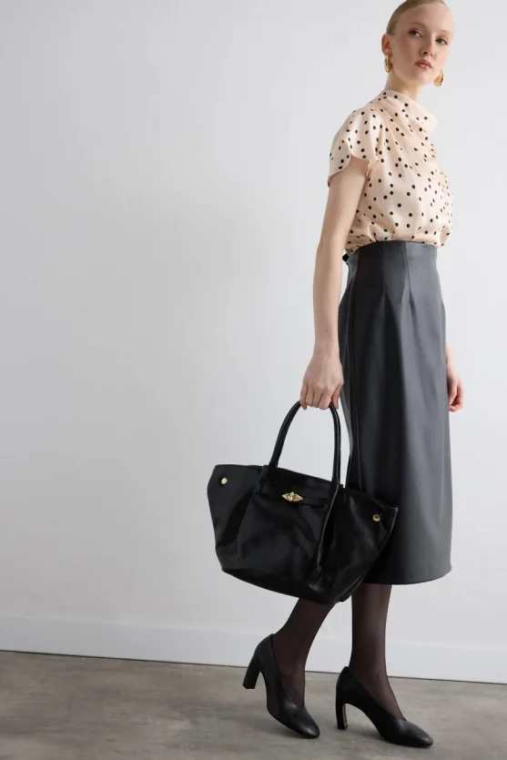 Patent Leather Large Bag Black - Gusto