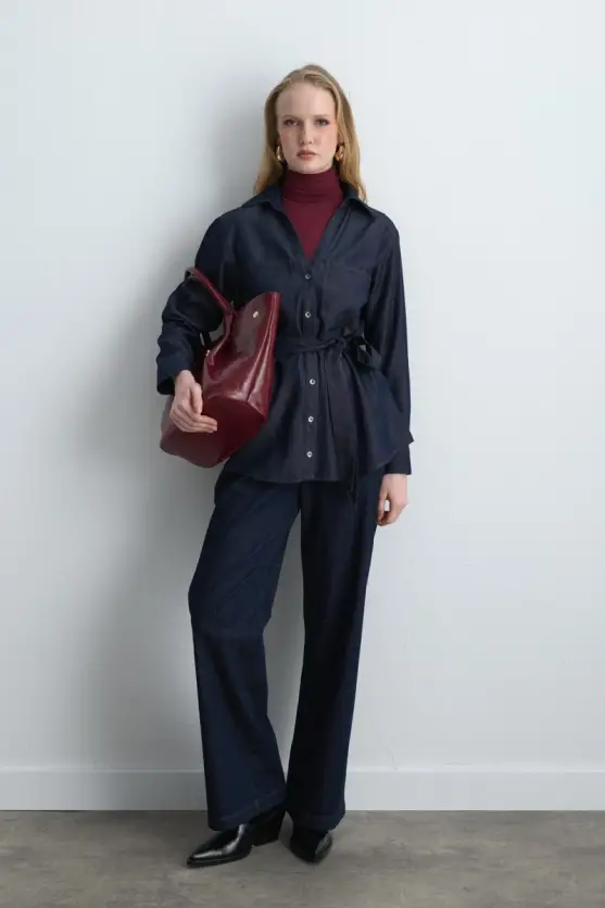 Patent Leather Large Bag Burgundy - Gusto