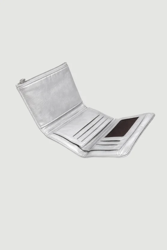 Patent Leather Wallet - Grey - 2