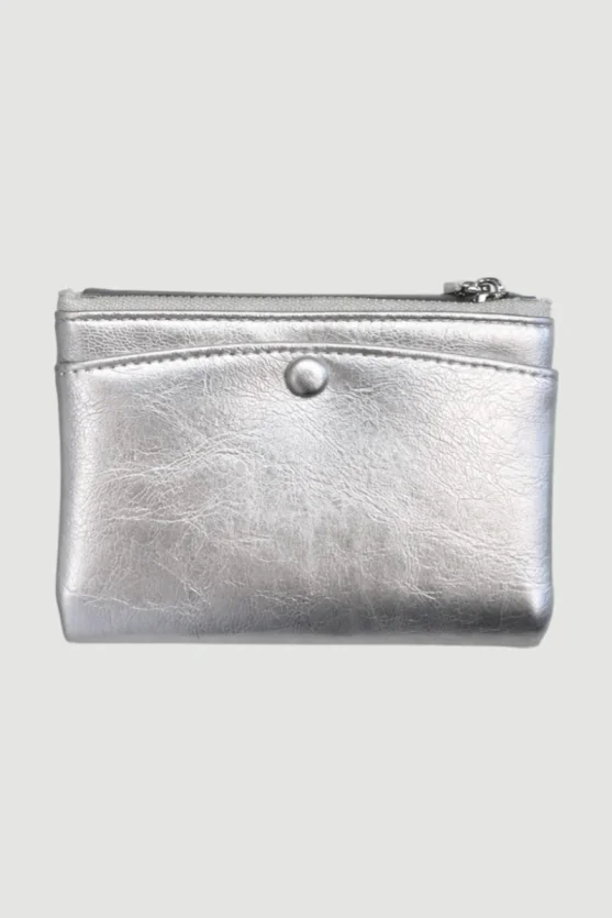 Patent Leather Wallet - Grey - Gusto