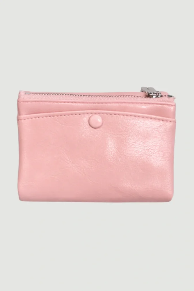 Patent Leather Wallet - Powder Pink