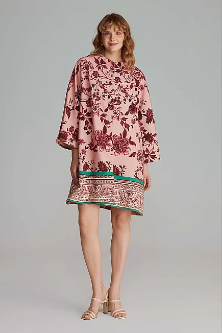 Patterned Kaftan - Dusty Rose - Gusto