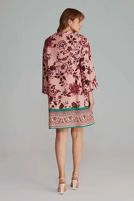 Patterned Kaftan - Dusty Rose - Gusto