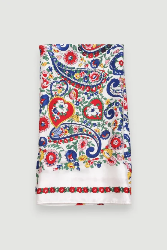 Patterned Scarf - Blue - Gusto