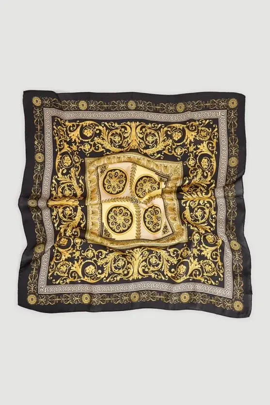 Patterned Scarf - Yellow - 2