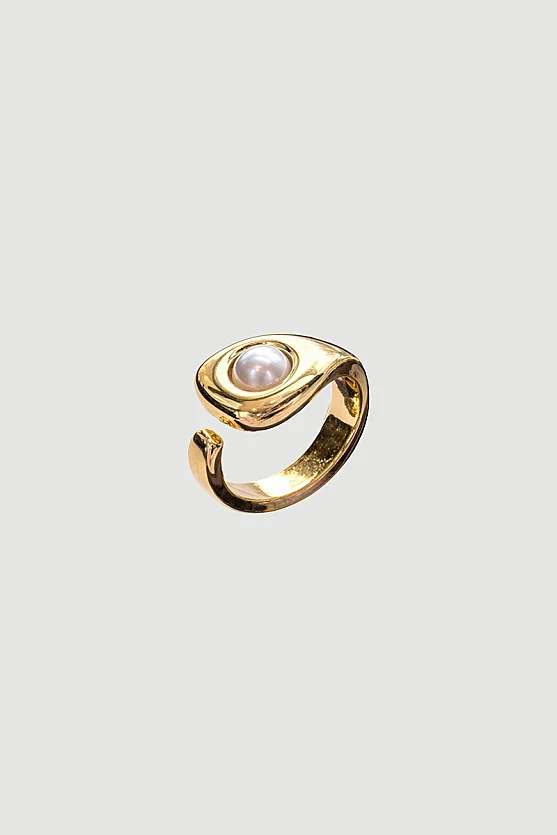 Pearl Detail Ring - Gold - Gusto