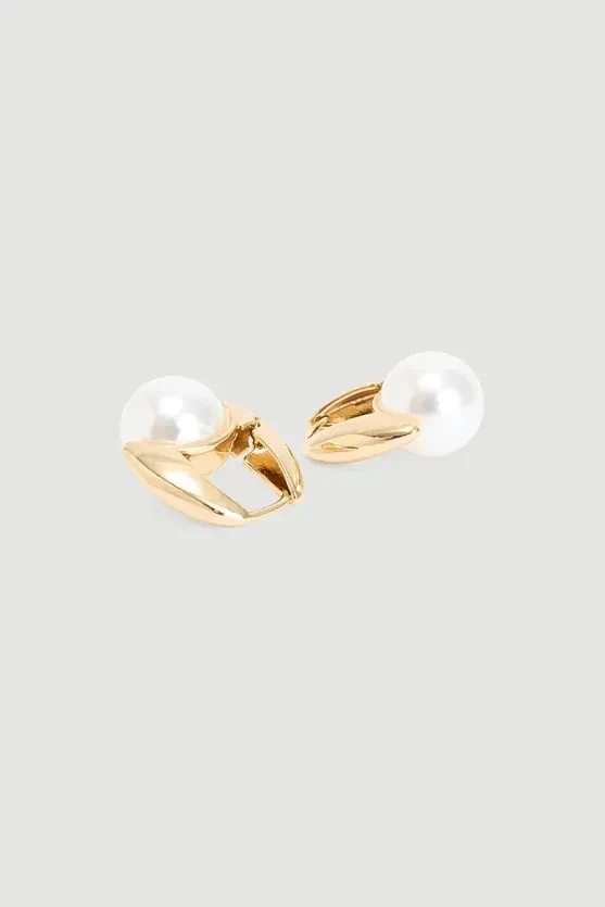 Pearl Earrings - Gold - 2