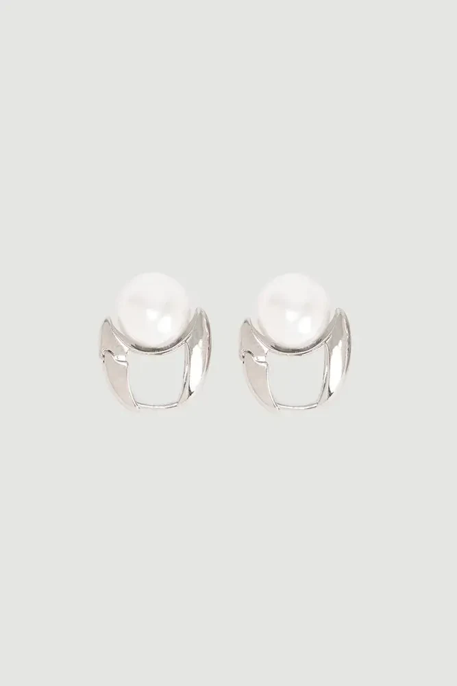 Pearl Earrings - Silver Silver