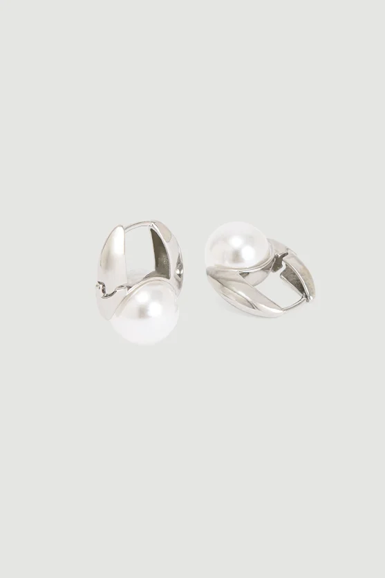 Pearl Earrings Silver - 2