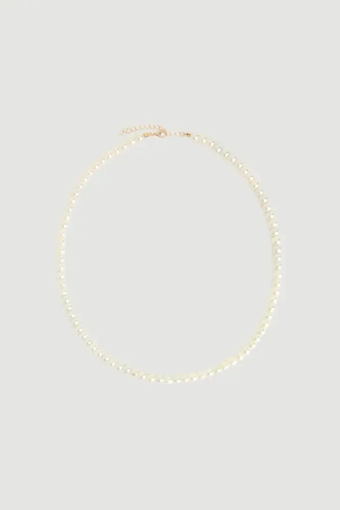 Pearl Long Necklace - White White