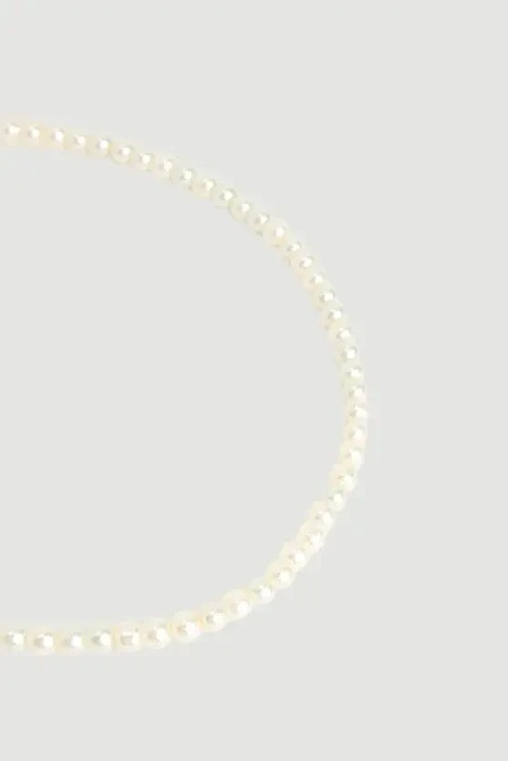Pearl Long Necklace - White - Gusto
