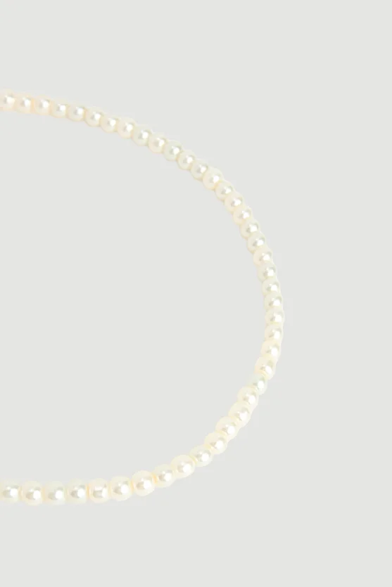 Pearl Long Necklace White - 2