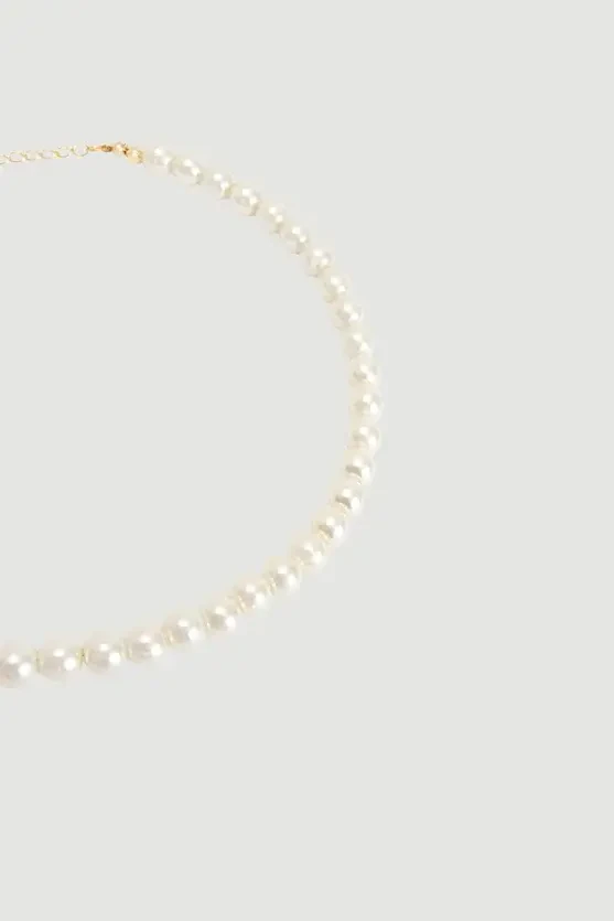 Pearl Necklace - White - 2