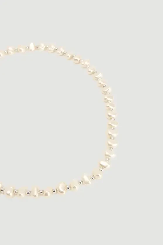 Pearl Necklace - White - 3