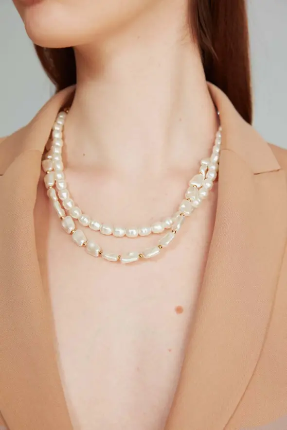 Pearl Necklace - White - 1