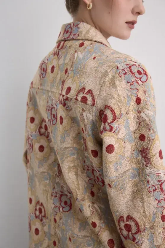 Phoenix Collection Jacquard Jacket - Red - 8