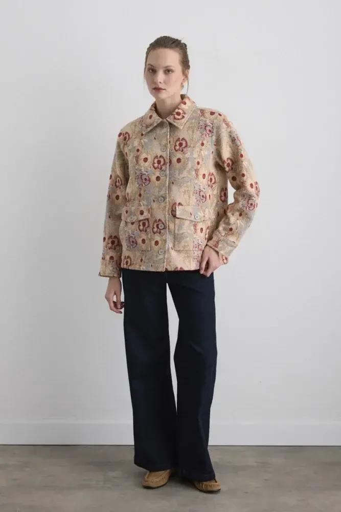 Phoenix Collection Jacquard Jacket - Red Red