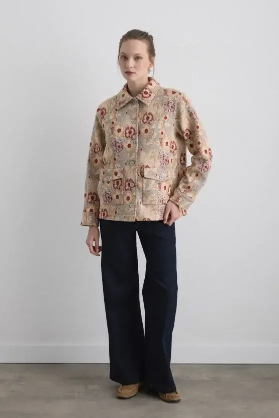 Phoenix Collection Jacquard Jacket - Red - 1