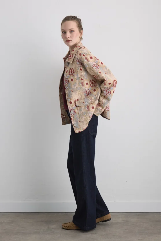 Phoenix Collection Jacquard Jacket Red - 6