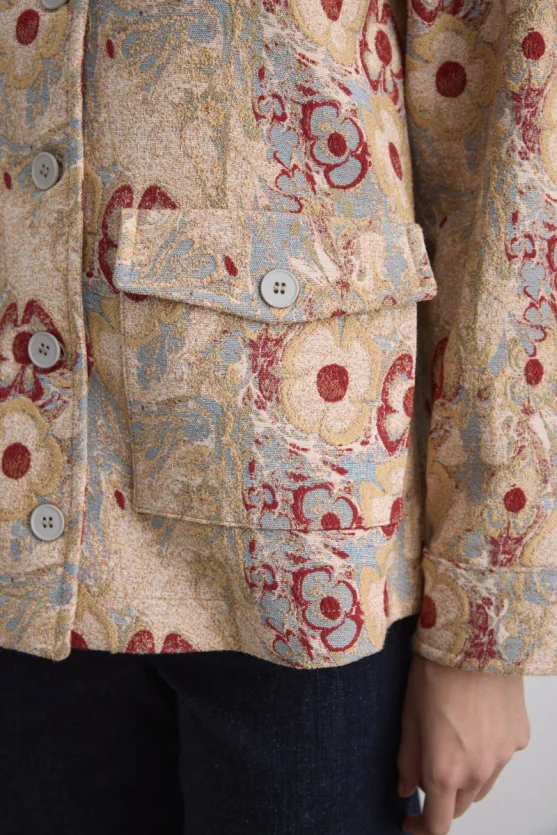 Phoenix Collection Jacquard Jacket Red - 5