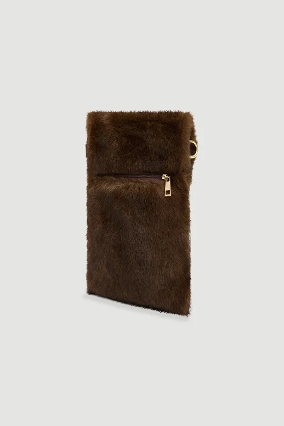 Phone Case Plush Bag Brown - Gusto