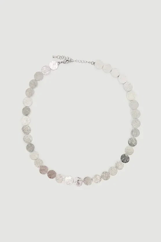 Plate Necklace - Silver - Gusto