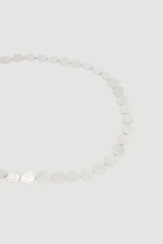 Plate Necklace - Silver - 2