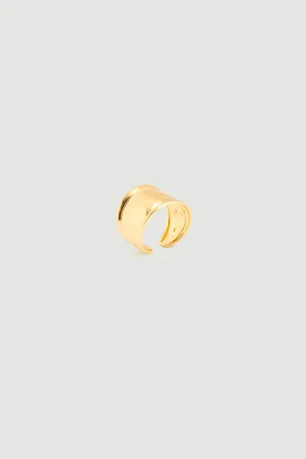 Plate Steel Ring - Gold Gold