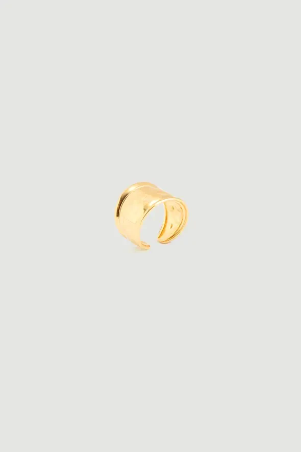 Plate Steel Ring - Gold - 1