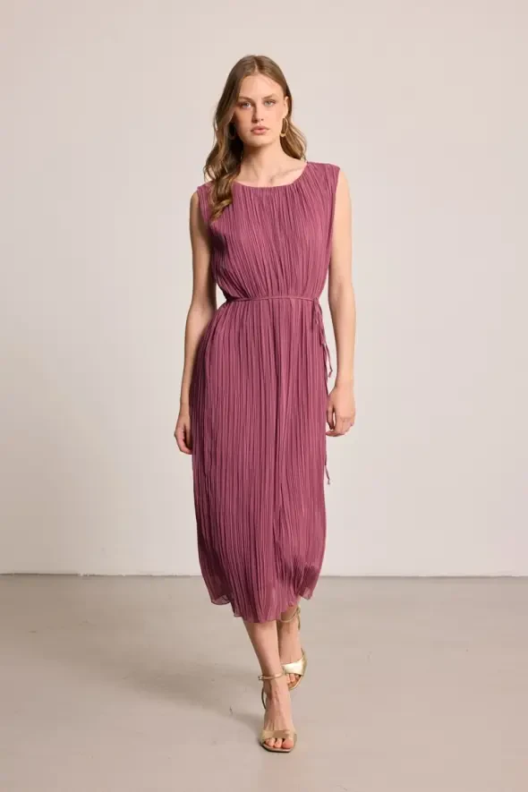 Pleated Dress - Dusty Rose - Gusto