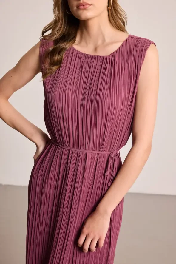 Pleated Dress - Dusty Rose - Gusto
