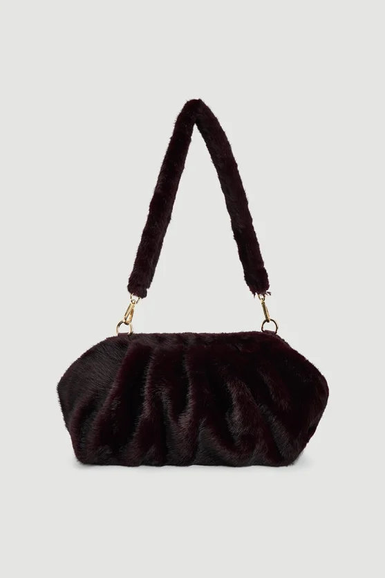 Plush Arm Bag Plum - 1